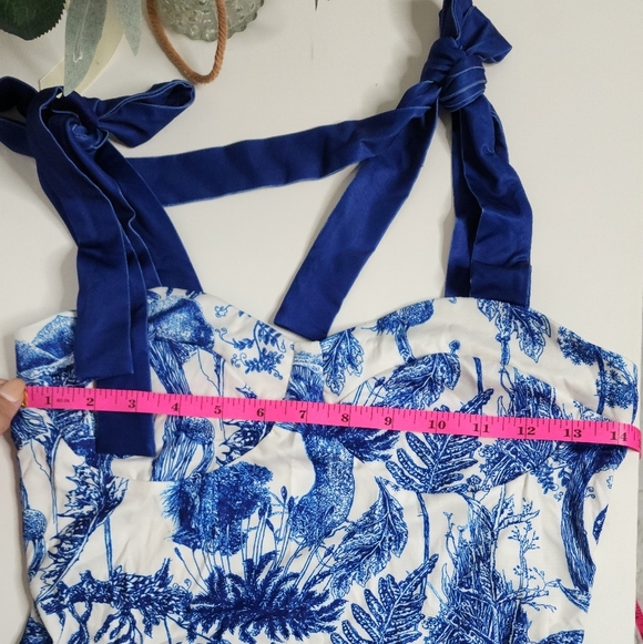 ‼️NEW‼️Blue and White Patterned Swimsuit Size M - Picture 7 of 8